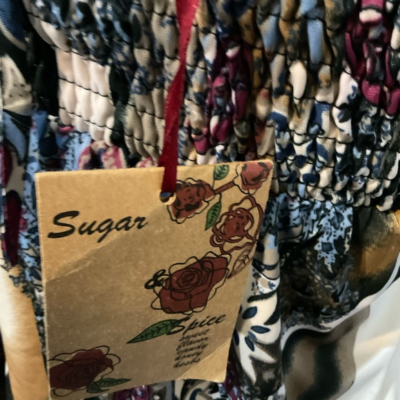 Boho VINTAGE Halter Top beaded front - Picture 2 of 6